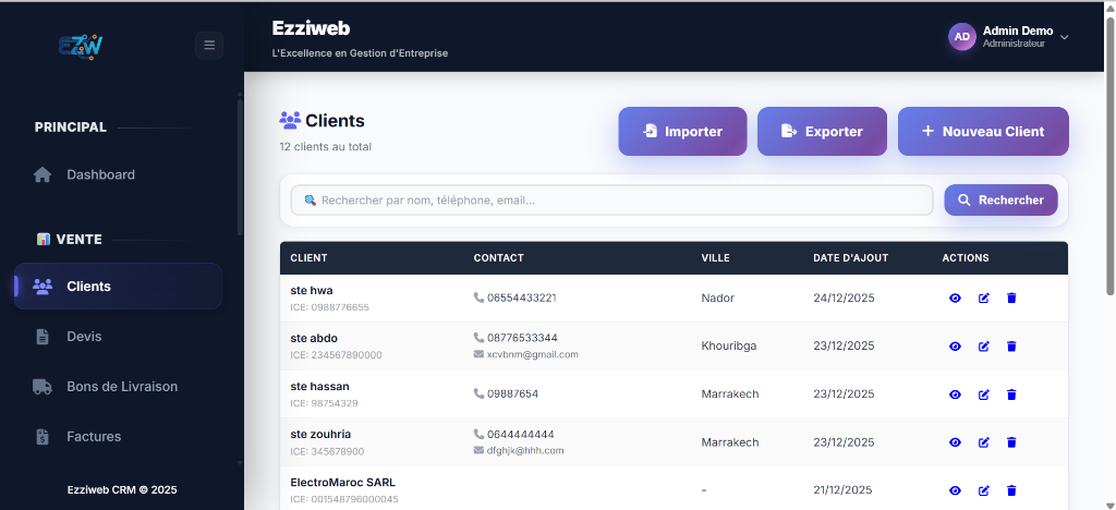 Gestion Clients