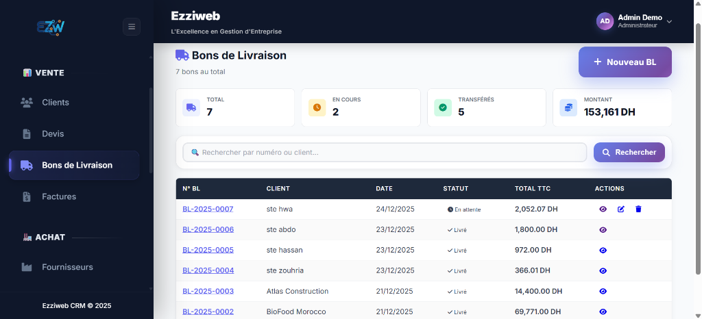 Bons de Livraison